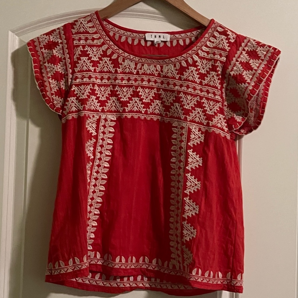 THML Red Top with White Embroidery - Picture 4 of 5